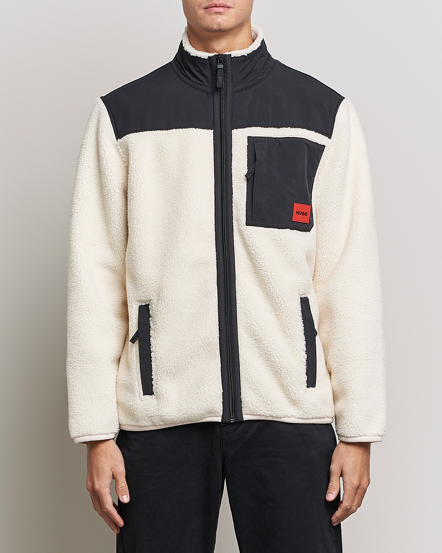 Herren | Pullover | HUGO | Demongras Teddy Full Zip Natural
