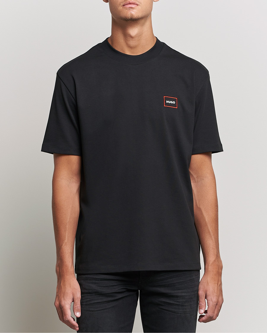Herren | T-Shirts | HUGO | Dosmos Logo Crew Neck T-Shirt Black