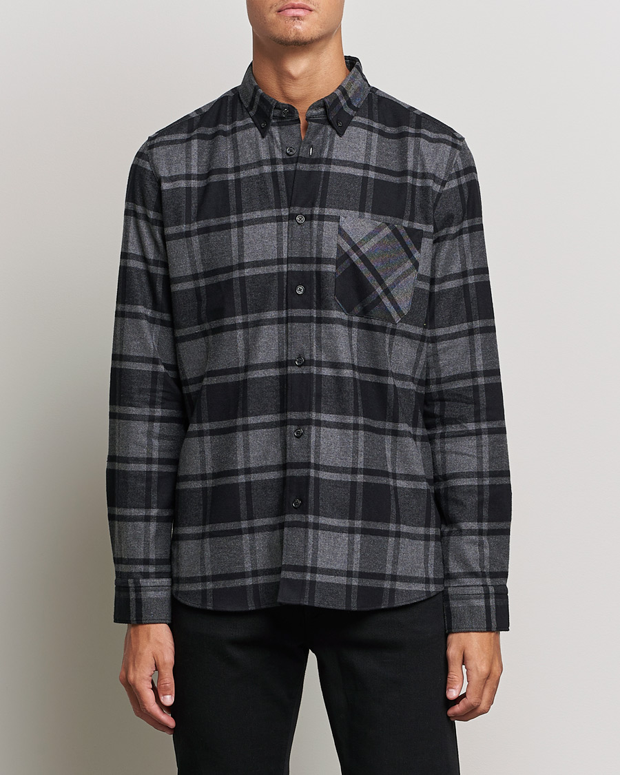 Herren | Hemden | HUGO | Ermann Checked Overshirt Black