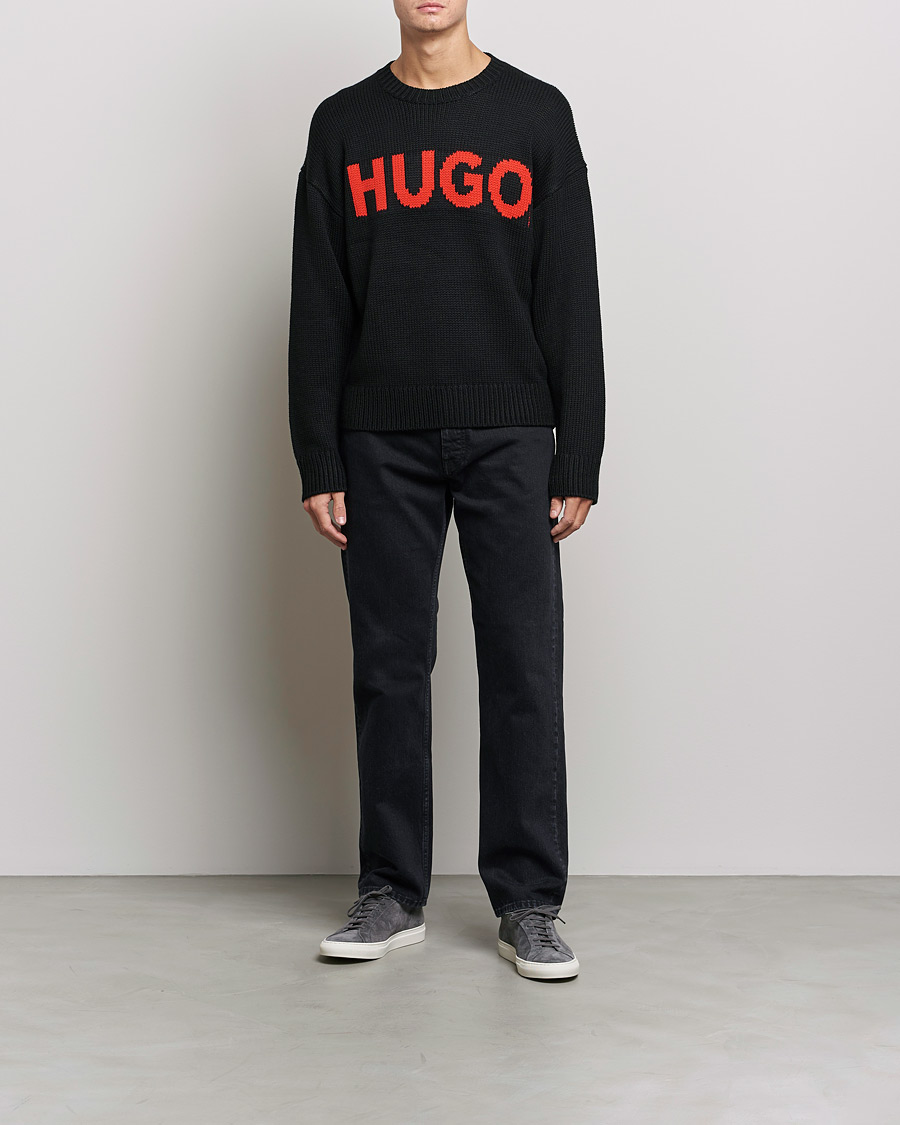 Herren | Pullover | HUGO | Slogonon Knitted Sweater Black