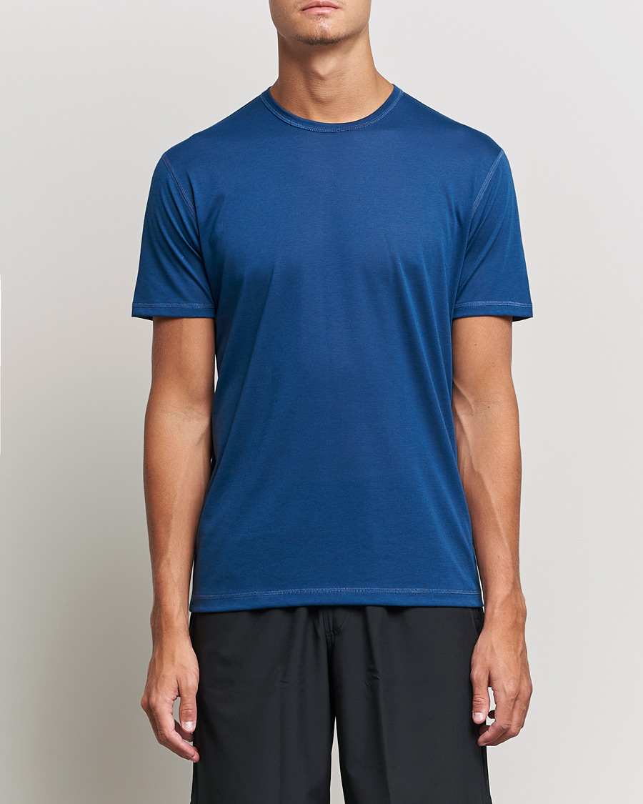 Men | Clothing | Sunspel | Active Tee Navy