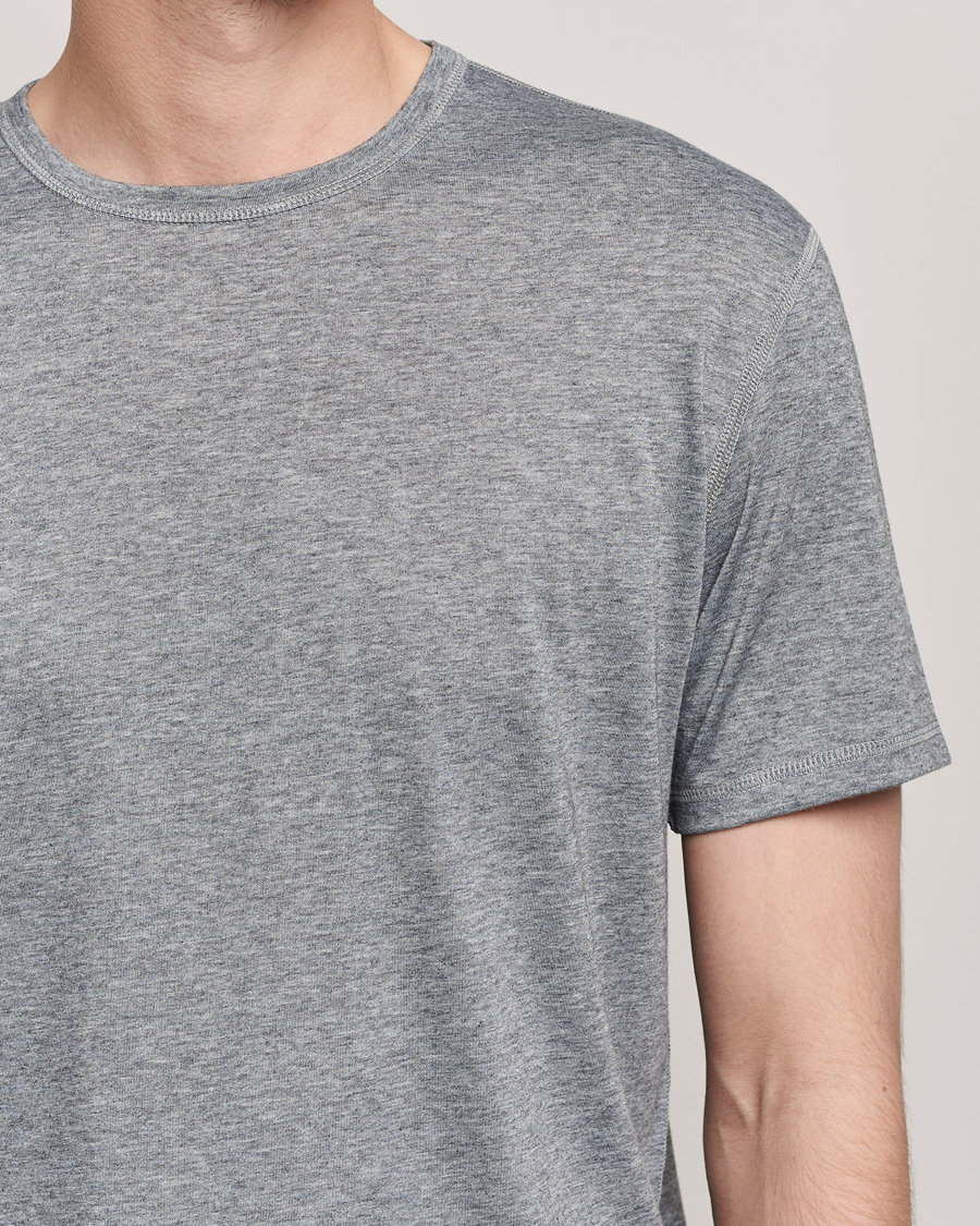 Herren | T-Shirts | Sunspel | Active Tee Grey Melange