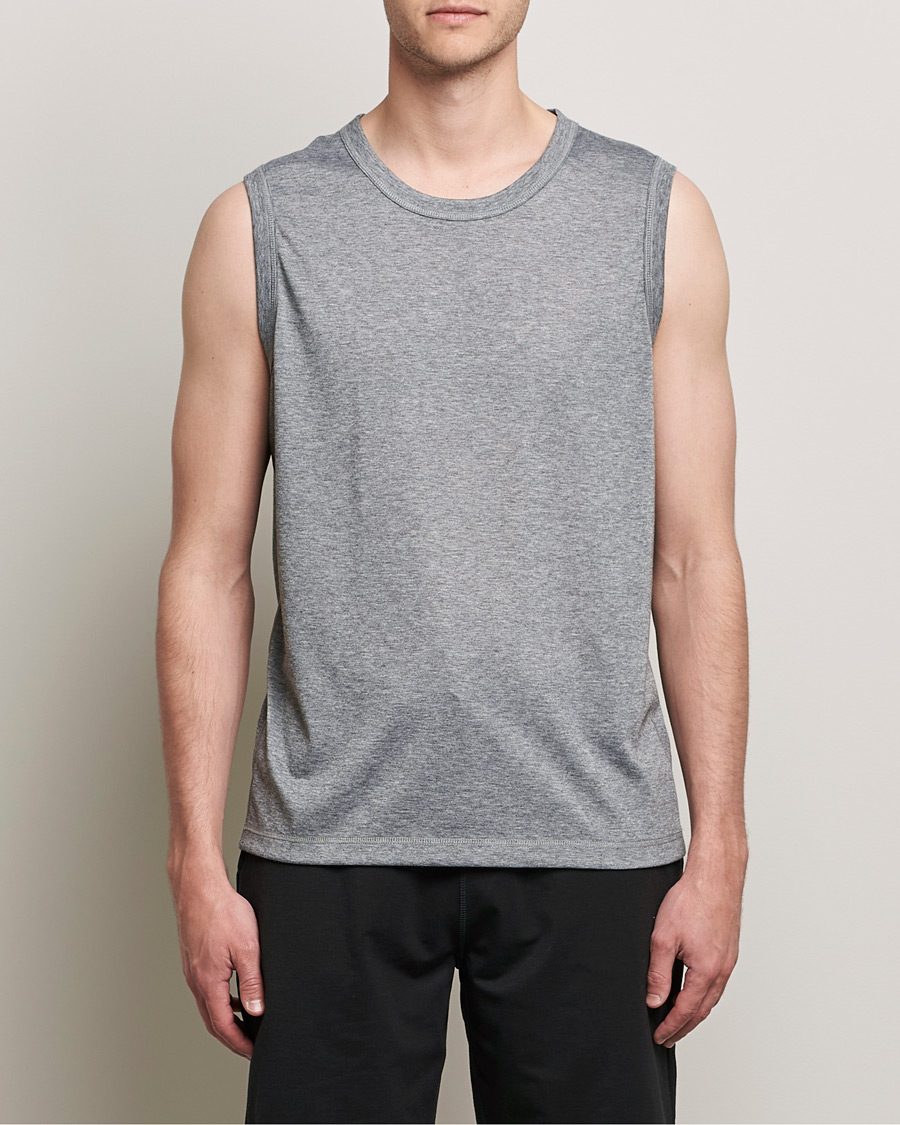 Herren | Training | Sunspel | Active Vest Grey Melange