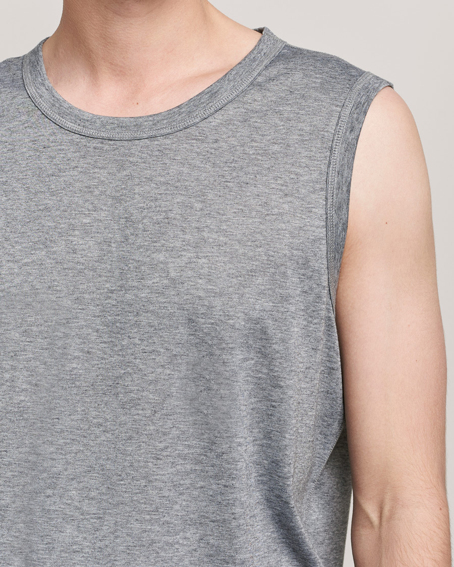 Herren | T-Shirts | Sunspel | Active Vest Grey Melange