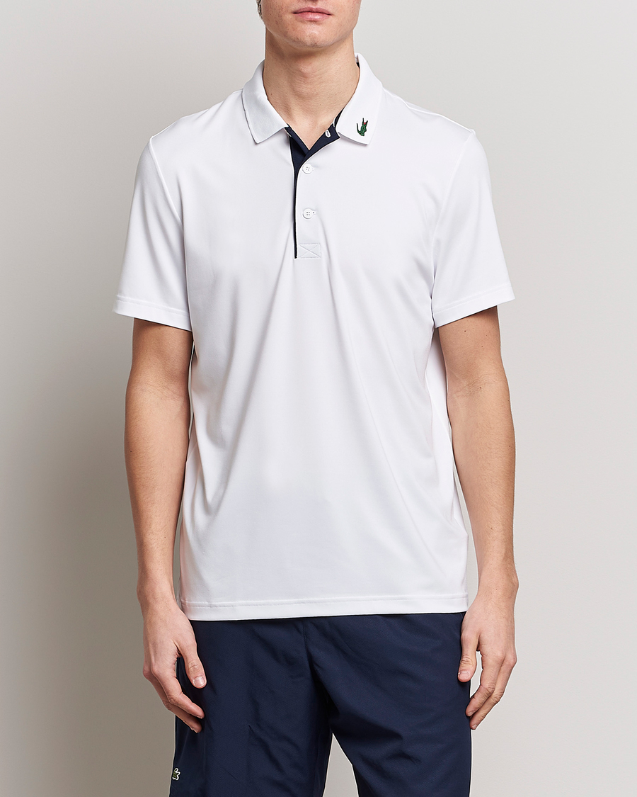 Herren |  | Lacoste Sport | Jersey Golf Polo White/Navy