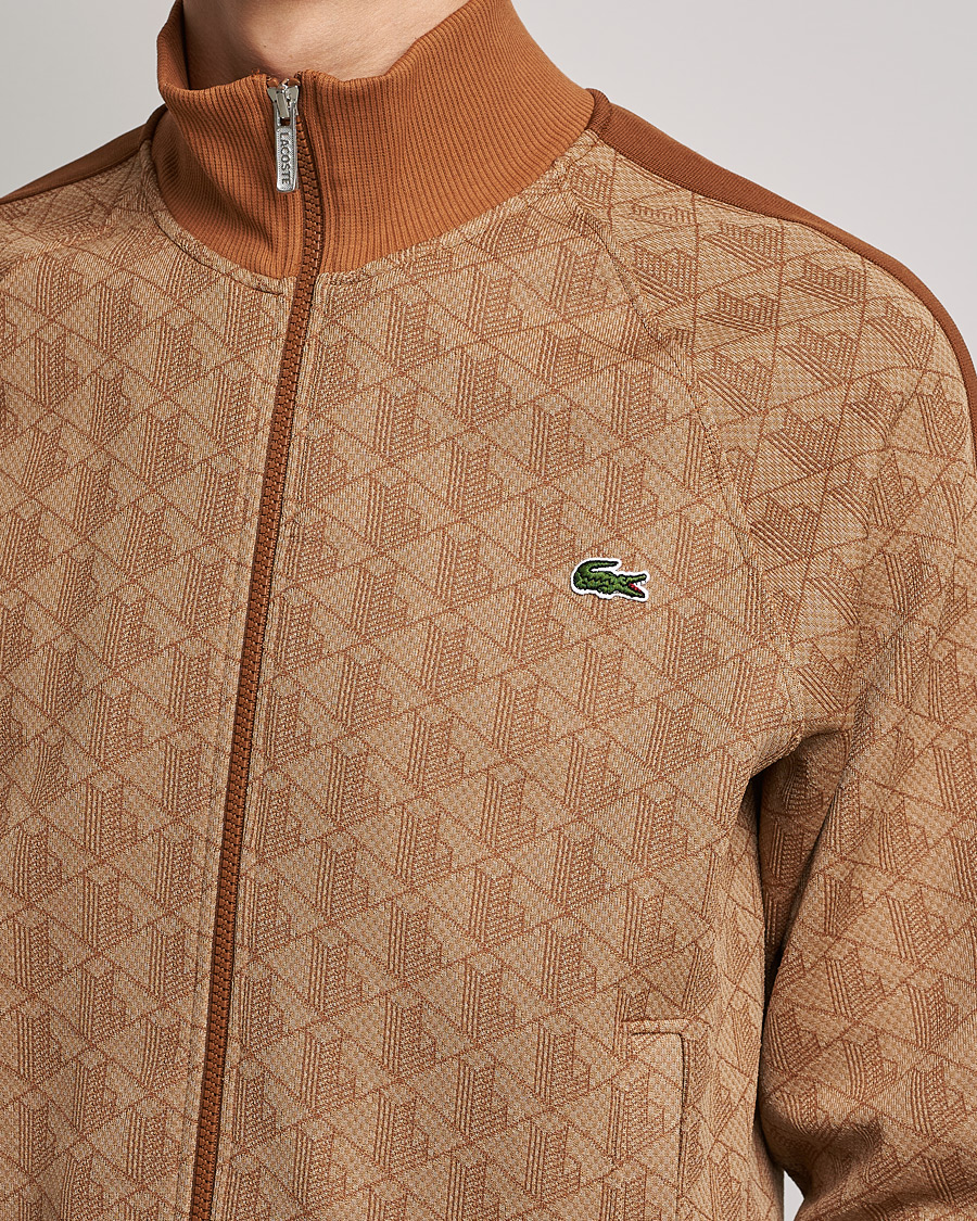 Herren | Pullover | Lacoste | High Neck Zip Mongram Jacuard Sweatshirt Viennese