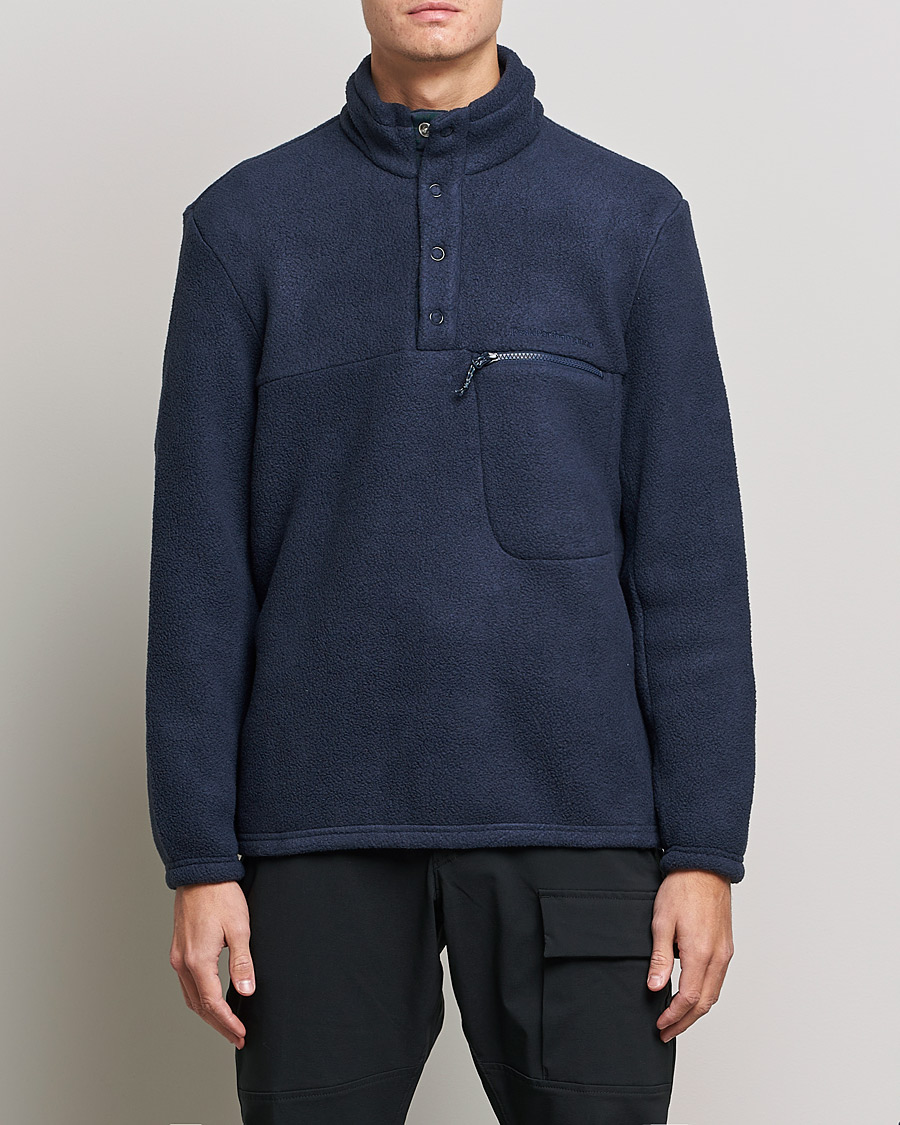 Herren | Pullover | Peak Performance | Fleece Snap T-Neck Blue Shadow