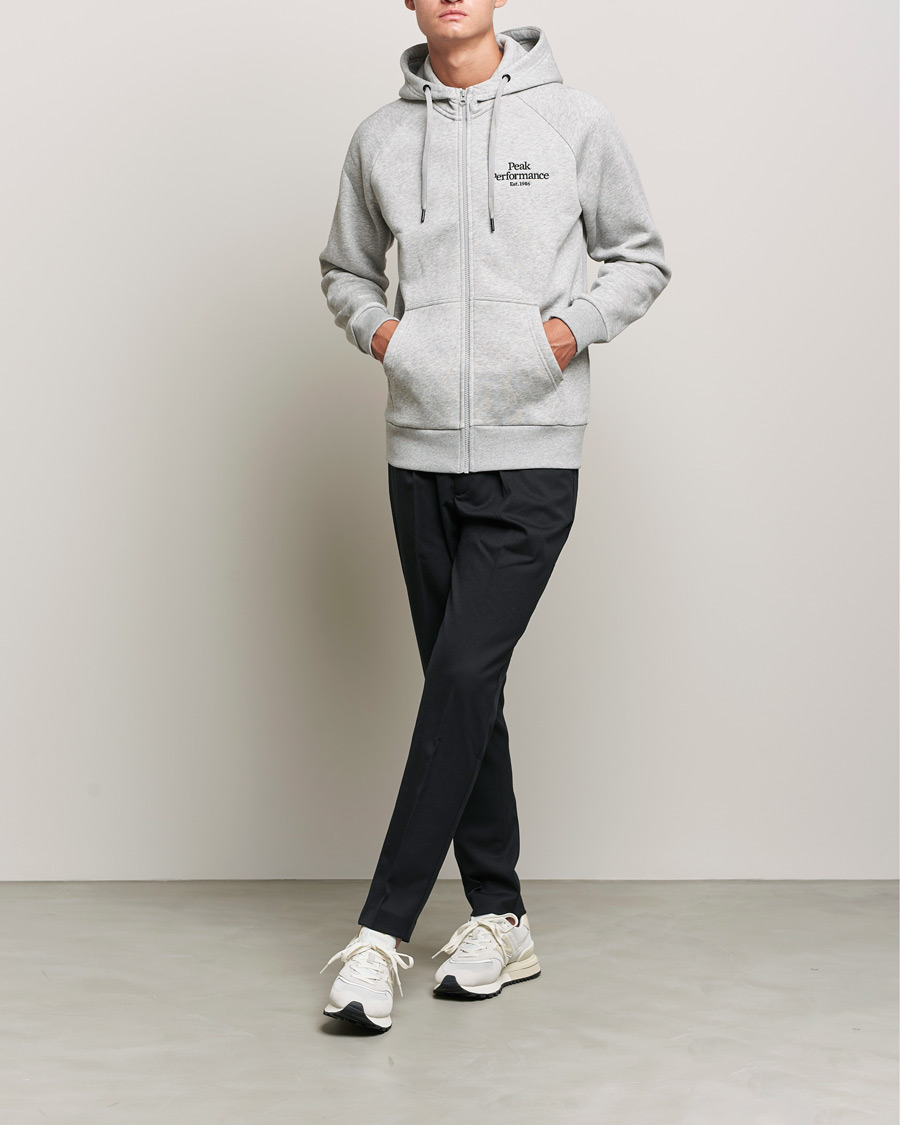 Herren | Pullover | Peak Performance | Original Zip Hoodie Grey