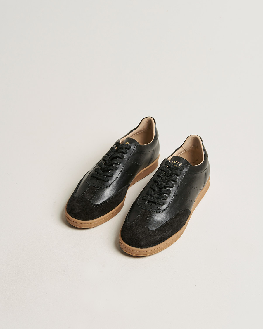 Herren |  | Zespà | ZSP GT Calf Nappa Leather Sneakers Black