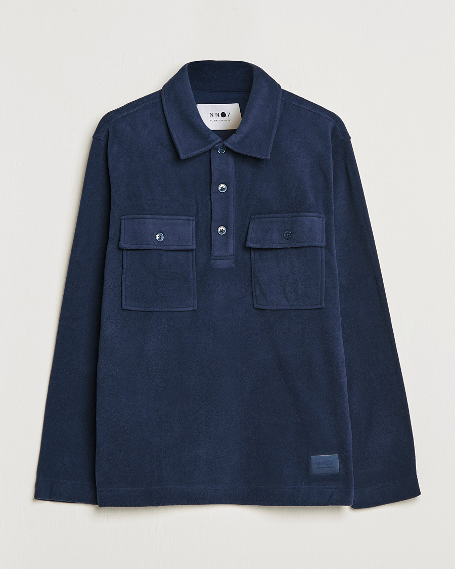 Herren | Pullover | NN07 | Vinny Micro Fleece Polo Navy