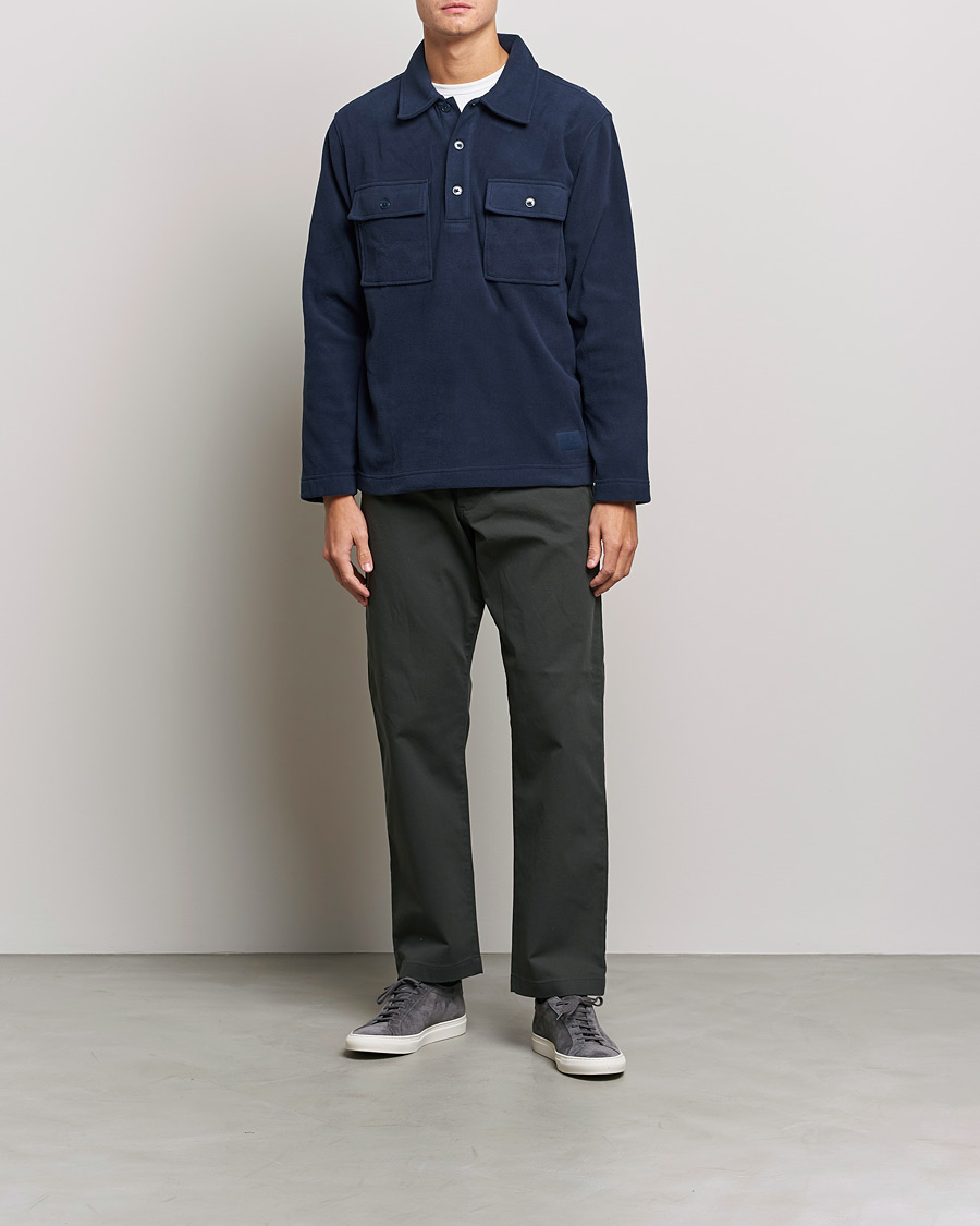 Herren | Pullover | NN07 | Vinny Micro Fleece Polo Navy