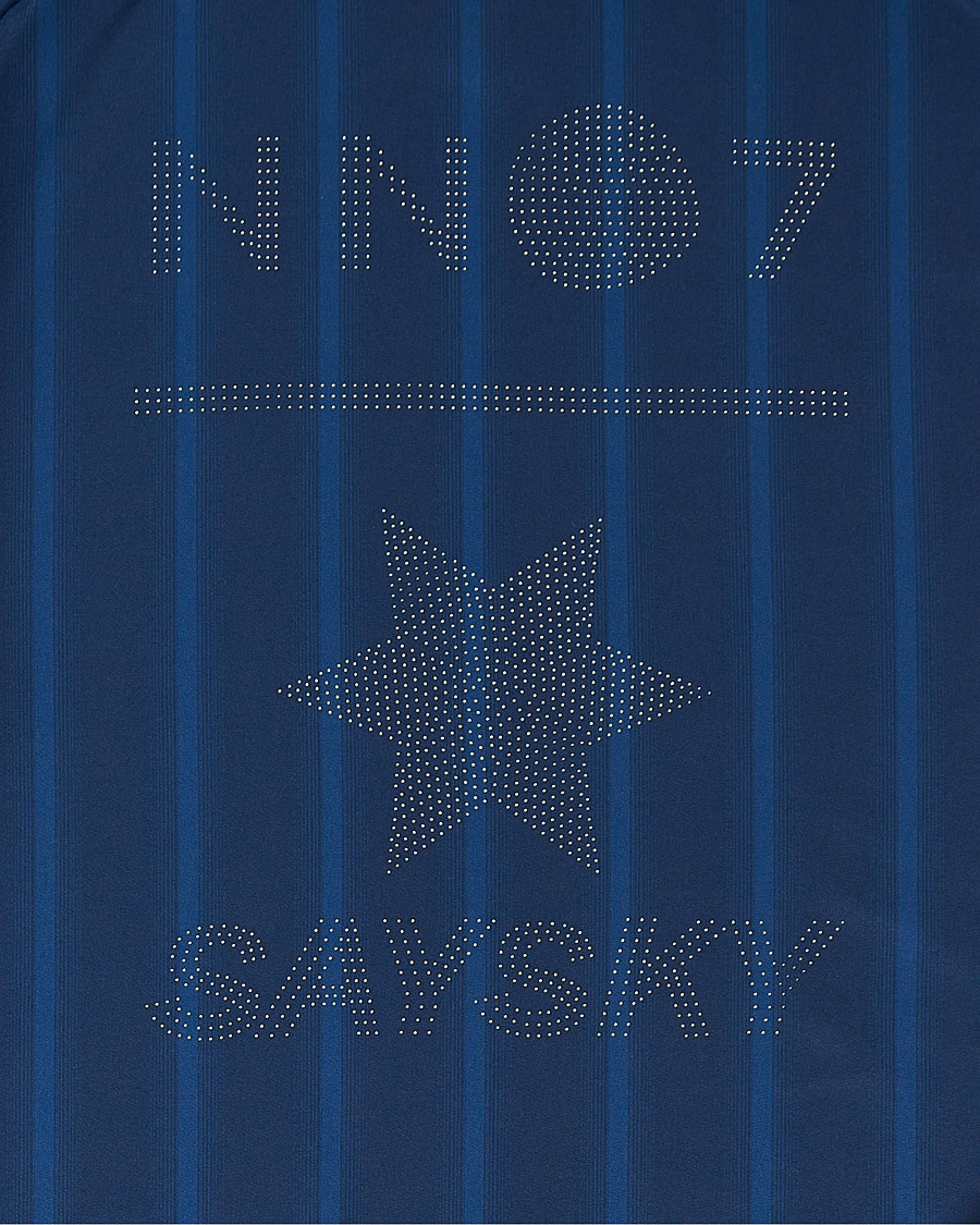 Herren | Pullover | NN07 | Pace Hooded Running Jacket Navy Stripe