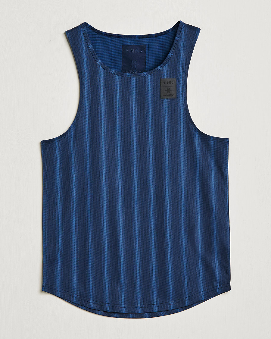 Herren | T-Shirts | NN07 | Combat Singlet Navy Stripe