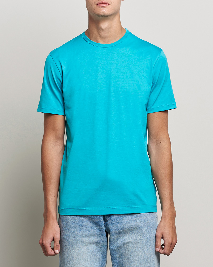 Herren | T-Shirts | Sunspel | Crew Neck Cotton Tee Reef