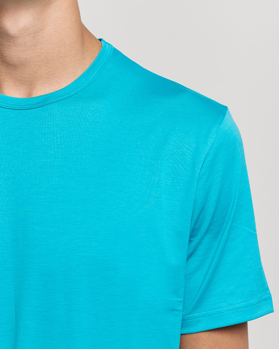 Herren | T-Shirts | Sunspel | Crew Neck Cotton Tee Reef