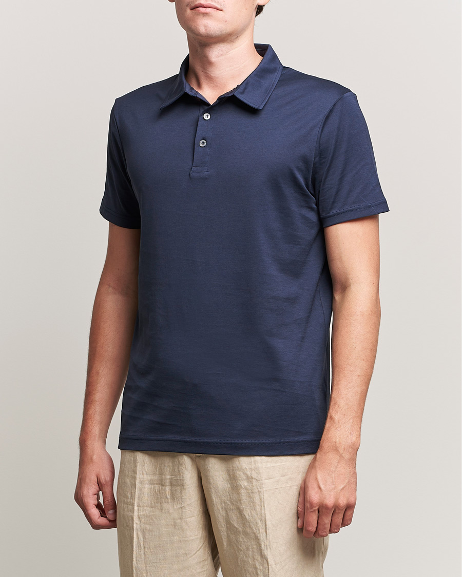 Herren | Kleidung | Sunspel | Cotton Jersey Polo Navy
