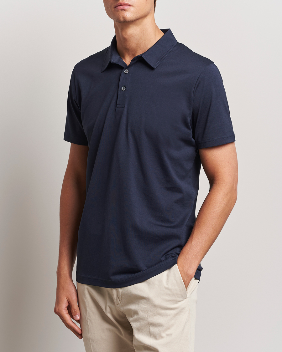 Herren |  | Sunspel | Cotton Jersey Polo Navy