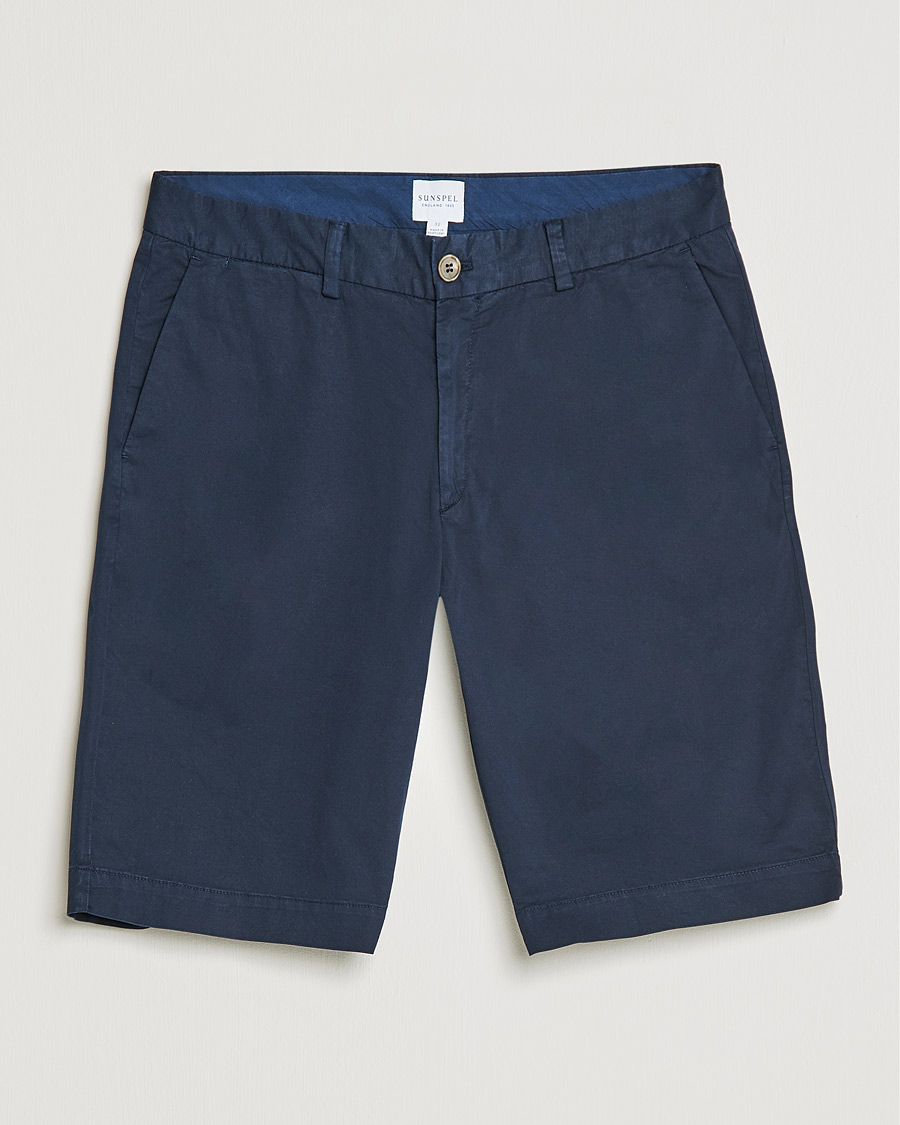 Herren |  | Sunspel | Cotton Chino Shorts Navy