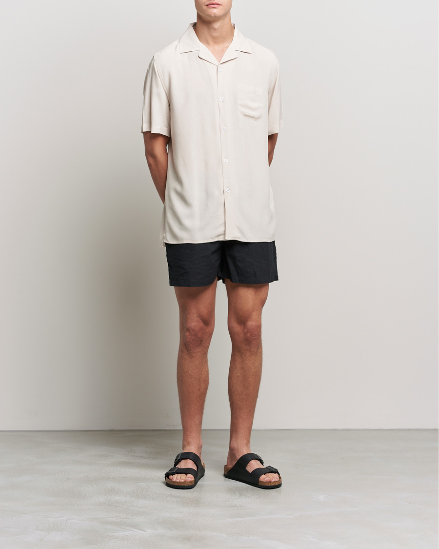 Herren | Shorts | OAS | Linen Shorts Black
