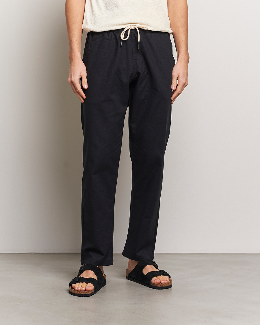 Herren |  | OAS | Linen Long Pants Black