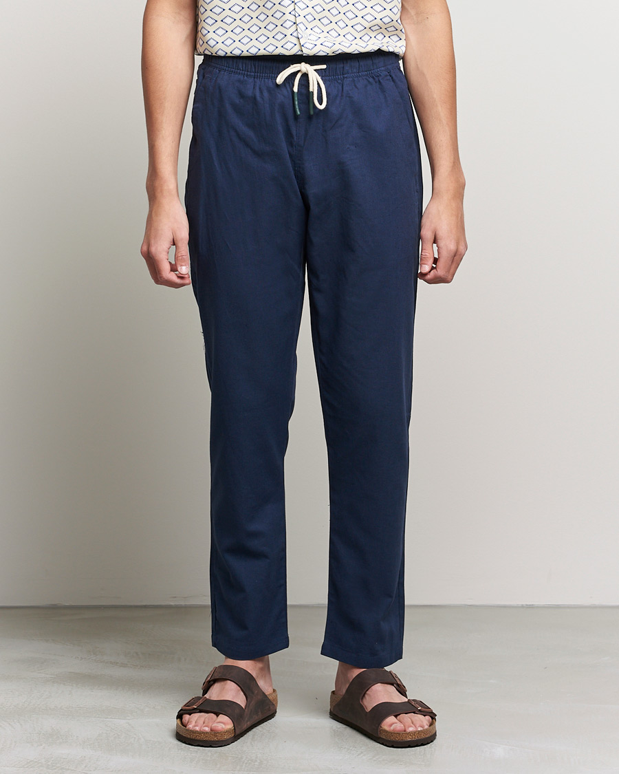 Herren | OAS | OAS | Linen Long Pants Navy