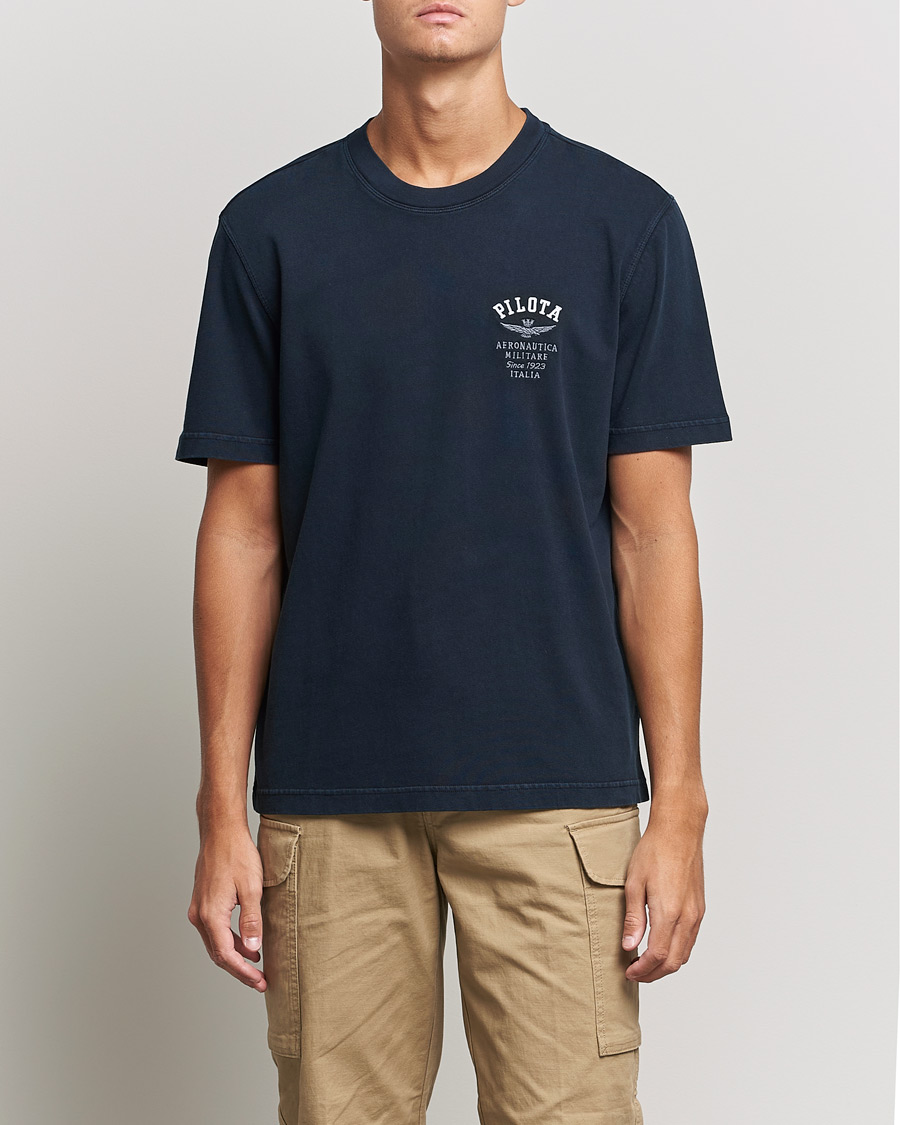Herren | | Aeronautica Militare | Short Sleeve Tee Blu Scuro
