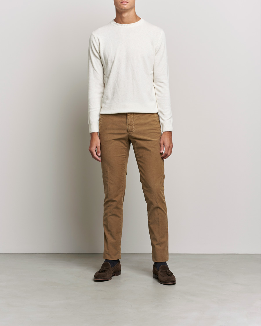 Herren | Hosen | Incotex | Slim Fit Garment Dyed Slacks Brown
