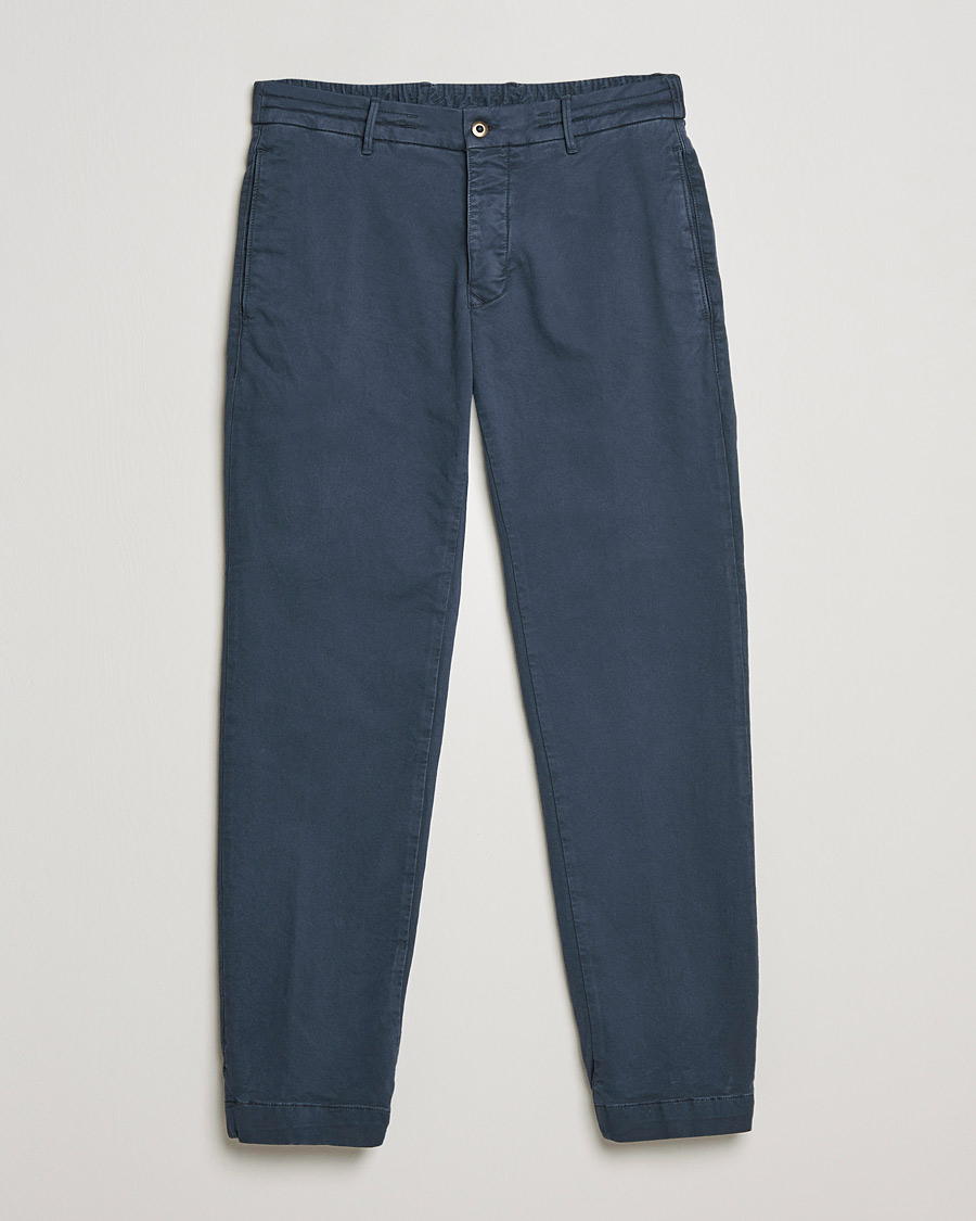 Herren | Hosen | Incotex | Slim Fit Satin Drawstring Joggers Navy