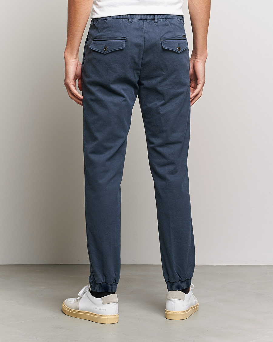 Herren | Hosen | Incotex | Slim Fit Satin Drawstring Joggers Navy