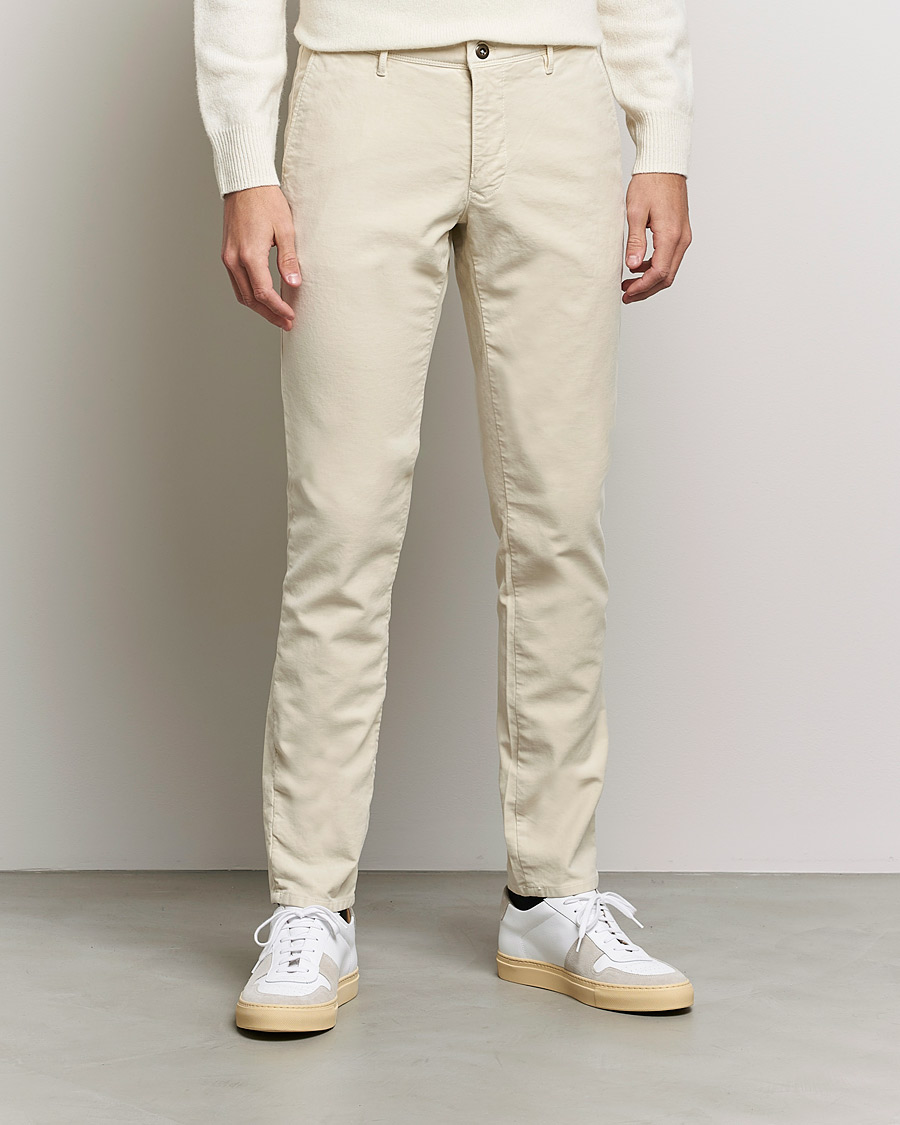 Herren | Hosen | Incotex | Slim Fit Vintage Moleskine Slacks Light Beige