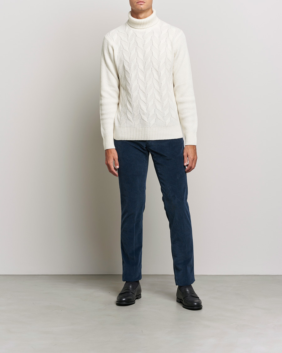 Herren | Hosen | Incotex | Slim Fit Leisure Cord Slacks Dark Blue