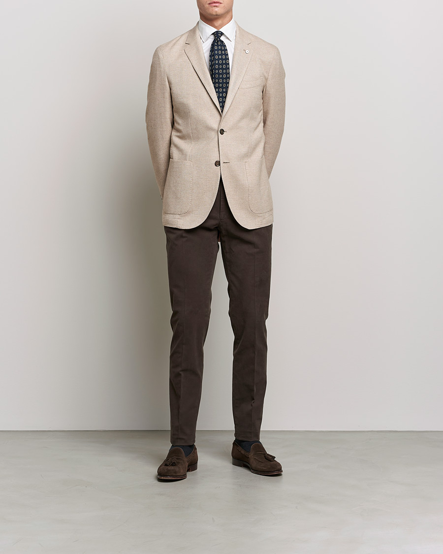 Herren | Hosen | Incotex | Slim Fit Cotton Stretch Chinos Dark Brown