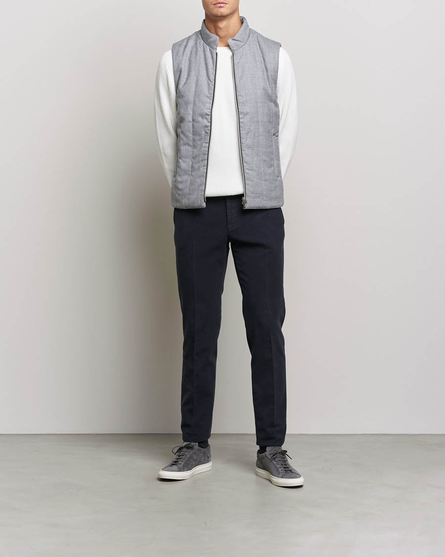 Herren | Hosen | Incotex | Slim Fit Luxury Moleskine Trousers Navy