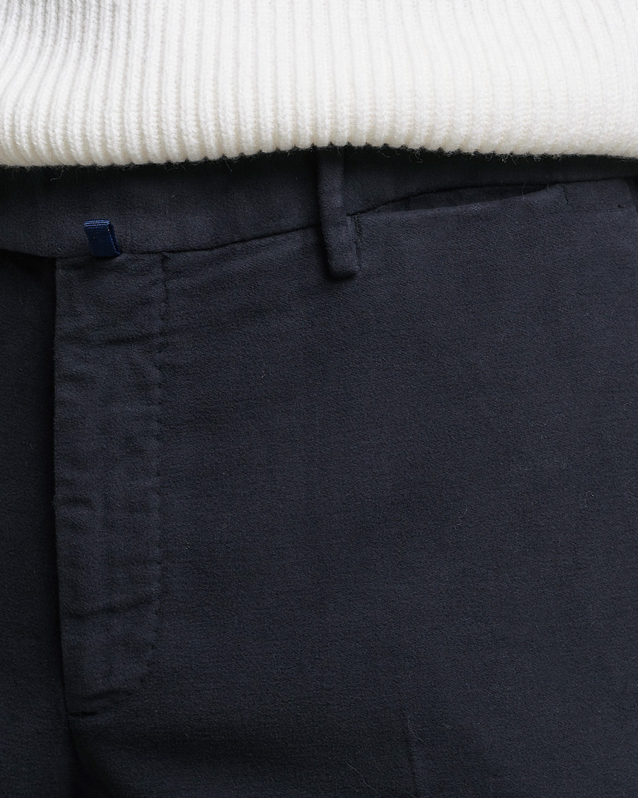 Herren | Hosen | Incotex | Slim Fit Luxury Moleskine Trousers Navy