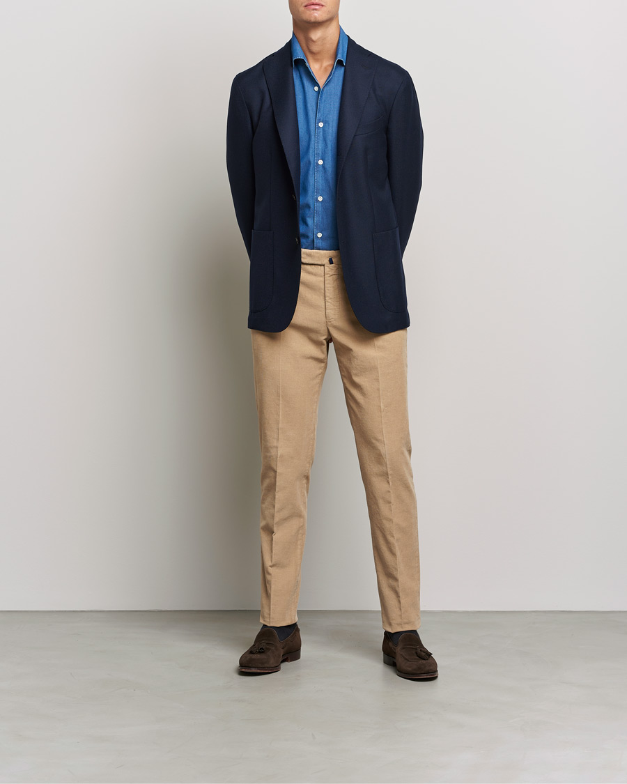 Herren | Hosen | Incotex | Slim Fit Soft Corduroy Trousers Beige