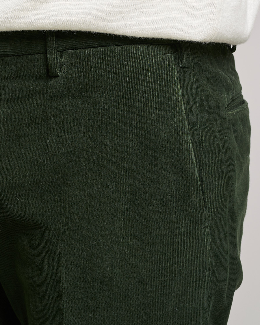 Herren | Hosen | Incotex | Slim Fit Soft Corduroy Trousers Forest Green