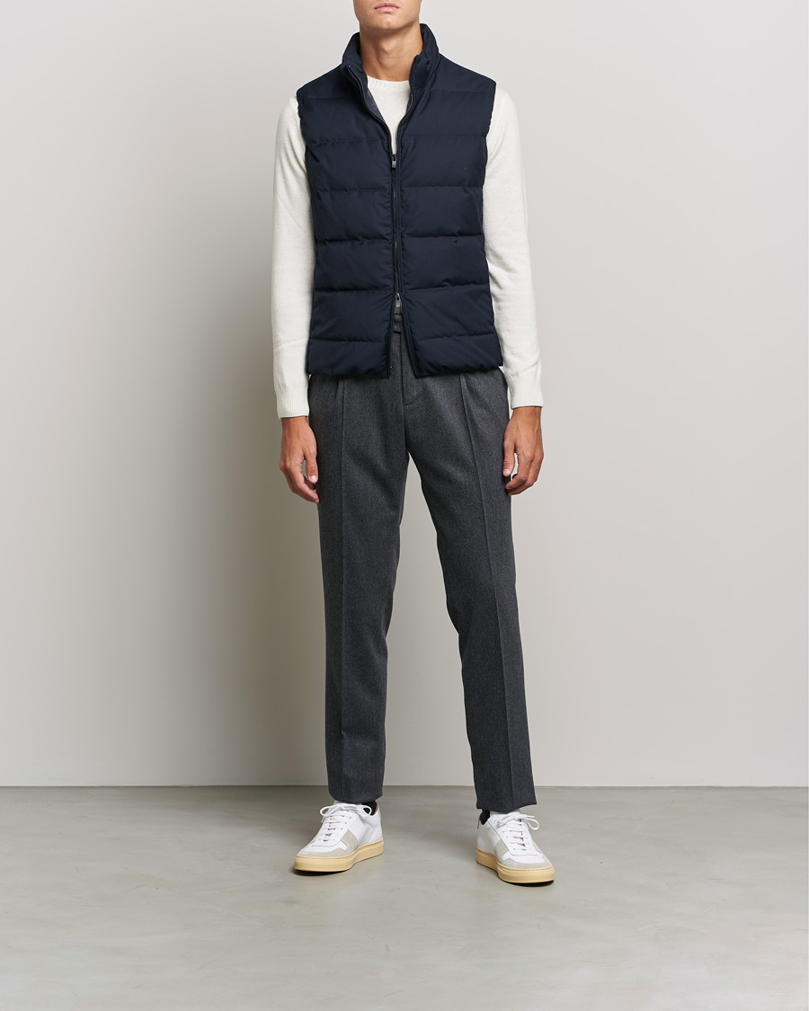 Herren | Jacken | Slowear | Tekno Sartorial Wool Down Vest Navy
