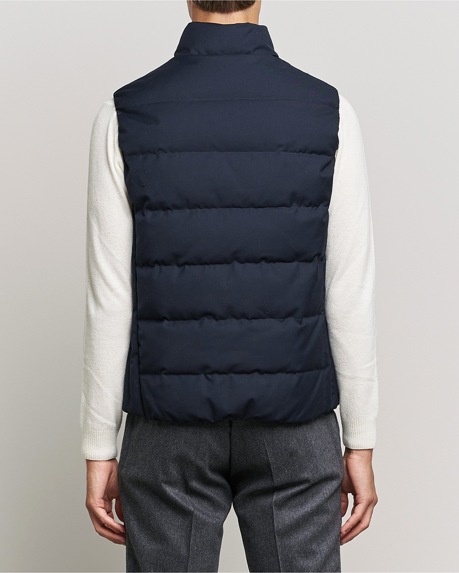 Herren | Jacken | Slowear | Tekno Sartorial Wool Down Vest Navy