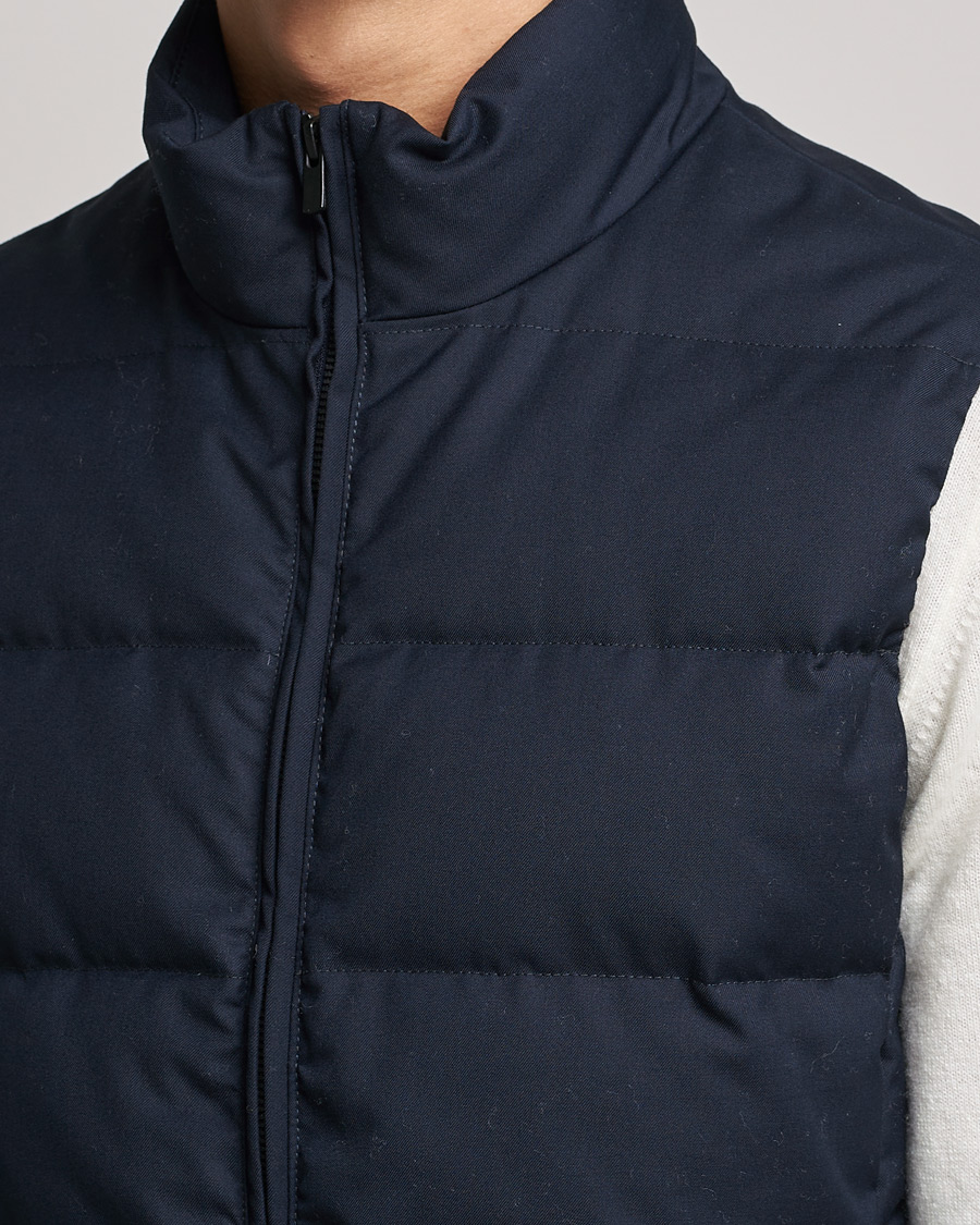 Herren | Jacken | Slowear | Tekno Sartorial Wool Down Vest Navy