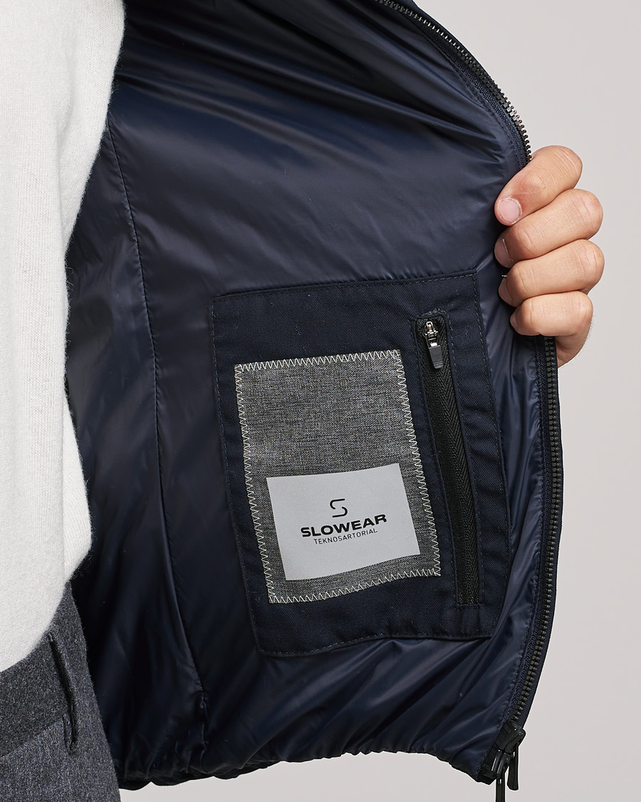Herren | Jacken | Slowear | Tekno Sartorial Wool Down Vest Navy