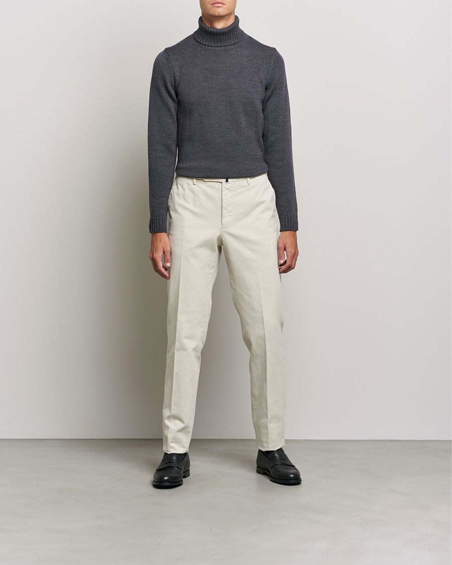 Herren | Pullover | Zanone | Virgin Merino Wool Rollneck Grey Melange