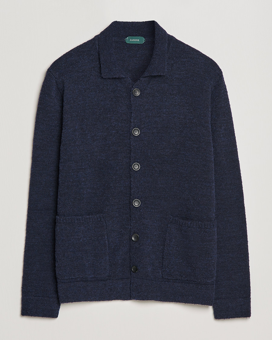Herren |  | Zanone | Boucle Wool Chore Jacket Navy