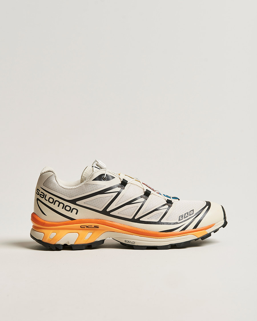 Herren | Salomon XT-6 Running Sneakers Beige/Orange | Salomon | XT-6 Running Sneakers Beige/Orange