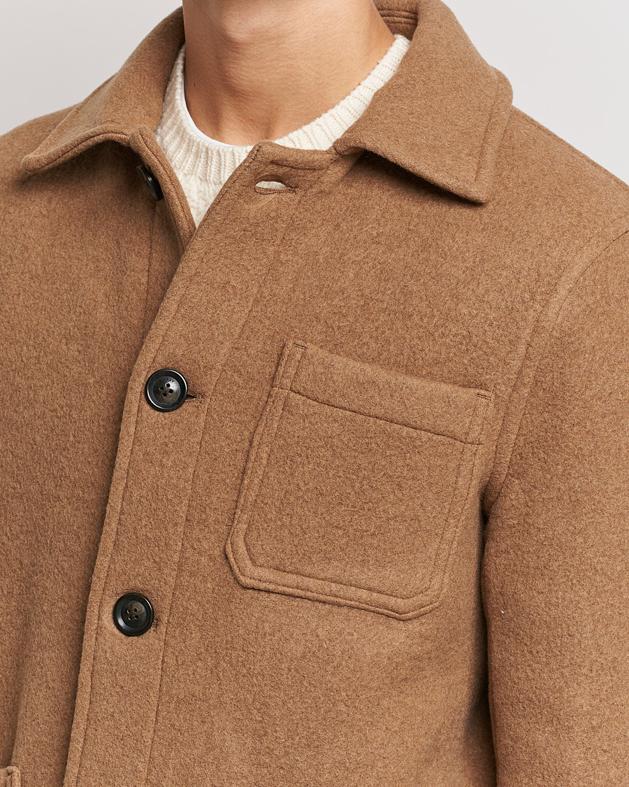 Herren | Jacken | GANT | Short Wool Patch Pocket Jacket Warm Khaki