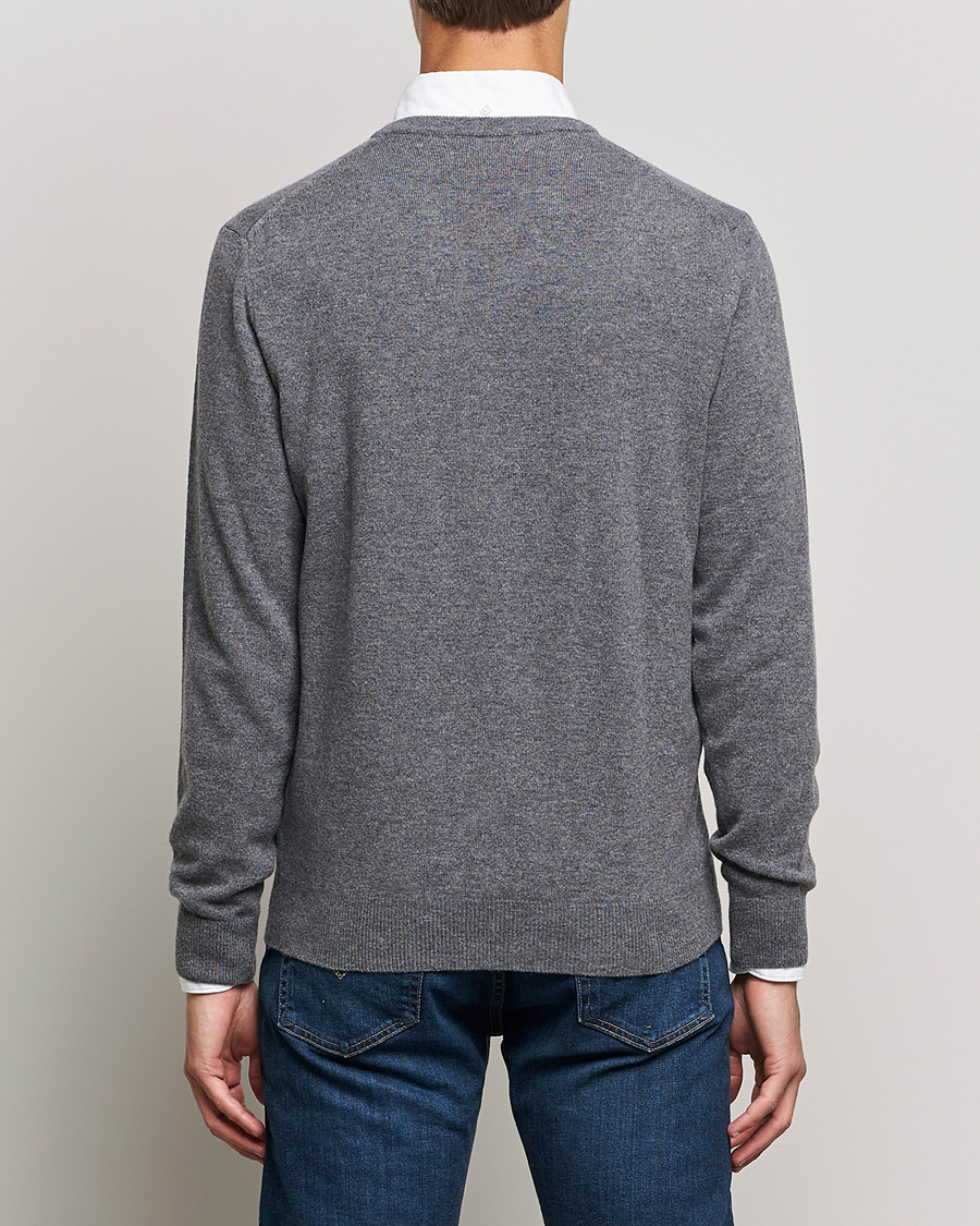 GANT Melange Grey Dark Care Carl of bei Pullover Lambswool V-Neck