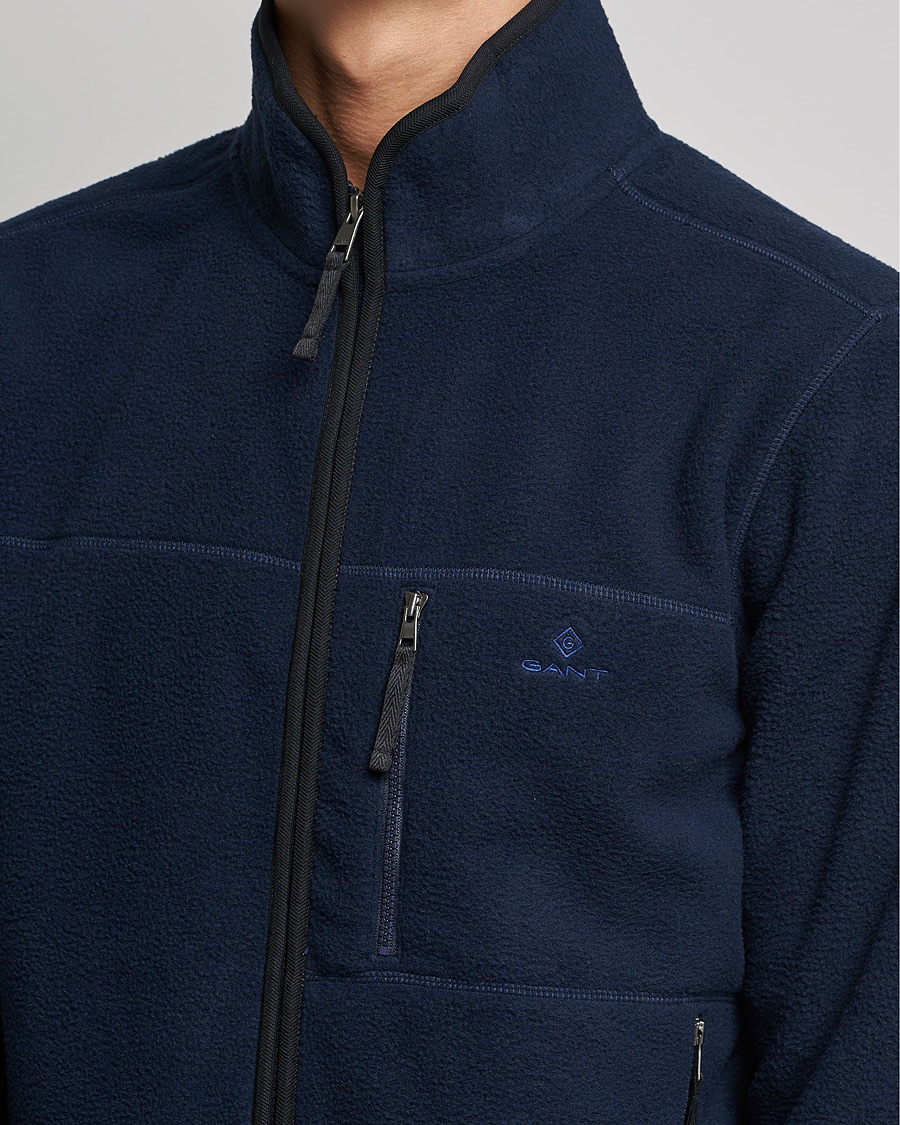 Herren | Pullover | GANT | Sherpa Fleece Full Zip Evening Blue
