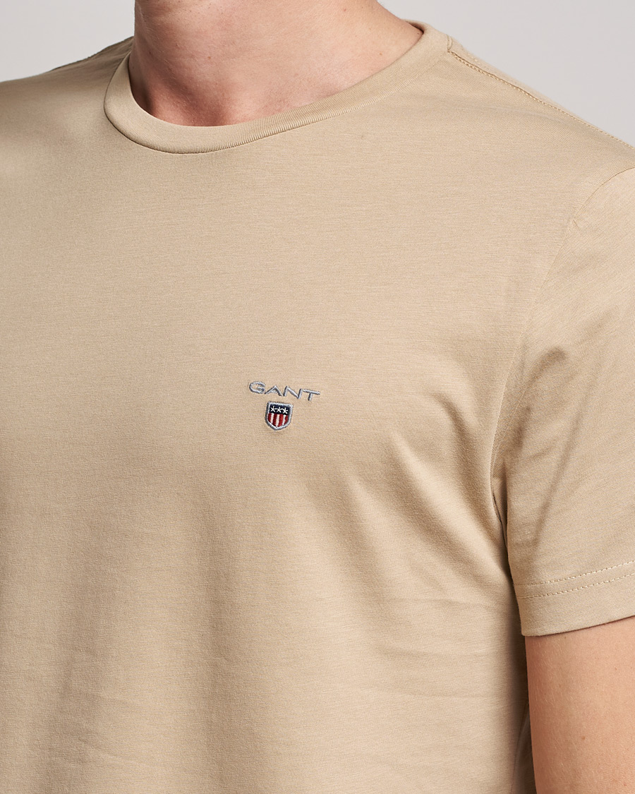 Herren | T-Shirts | GANT | The Original T-shirt Hazelwood Beige