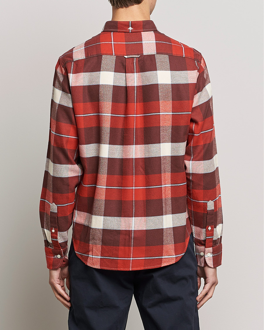 Herren | Hemden | GANT | Regular Fit Flannel Block Checked Shirt Spice Red