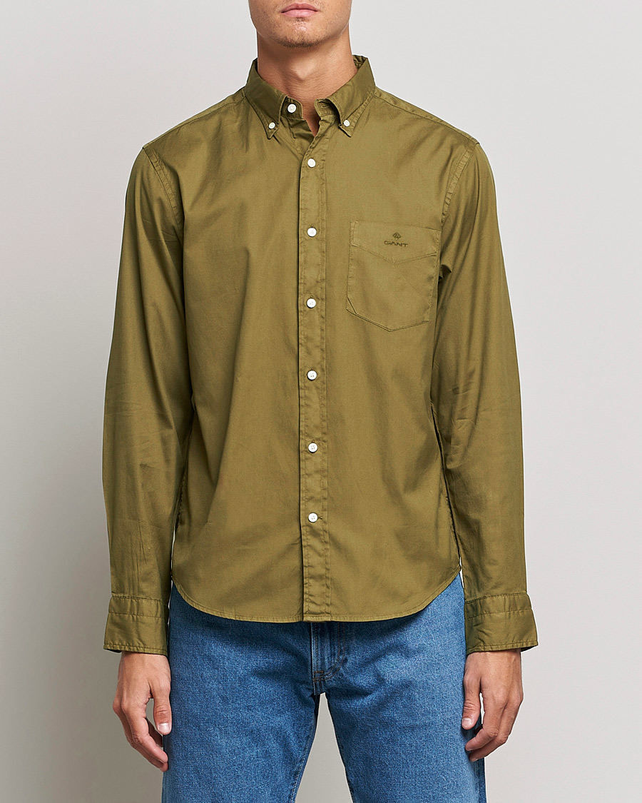 Herren | Oxfordhemden | GANT | Regular Fit Garment Dyed Oxford Shirt Hunter Green