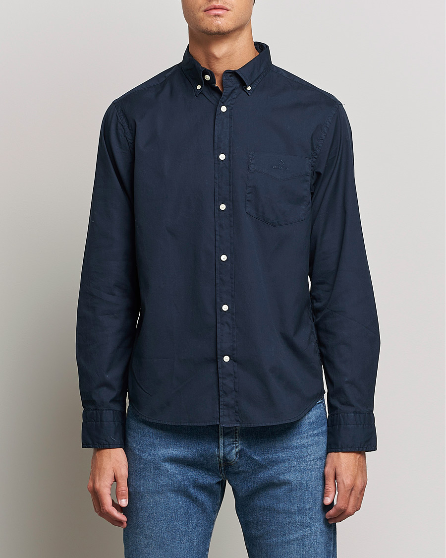 Herren | Oxfordhemden | GANT | Regular Fit Garment Dyed Oxford Shirt Evening Blue